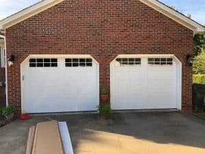 white garage door