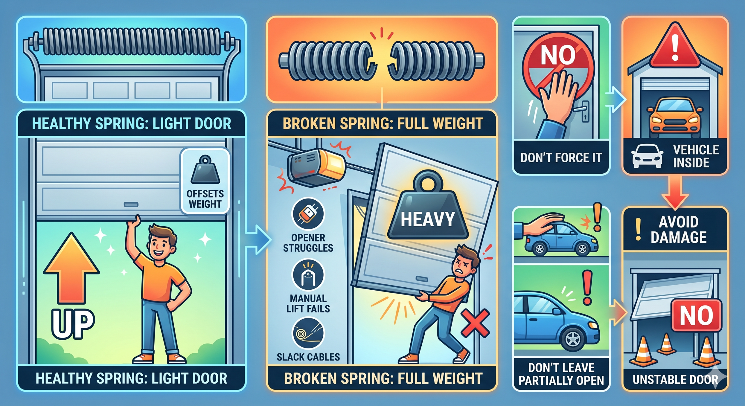 Why Garage Door Torsion Springs Fail Sooner Than Expected
